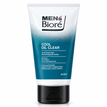 Biore, Mens Micro Power Scrub Facial Foam Cool Oil Clear 100g