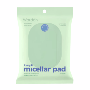 Wardah, Low pH Micellar Pad Japanese Mugwort + Upcycled Lavender 20 Pads​